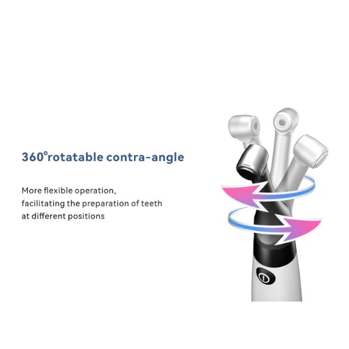 360-degree rotatable contra-angle of Woodpecker Endo Free for flexible preparation 360-degree rotatable contra-angle of Woodpecker Endo Free for flexible preparation